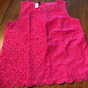 TALBOTS Pink Sleeveless TOP Size 14 NWT Pattern